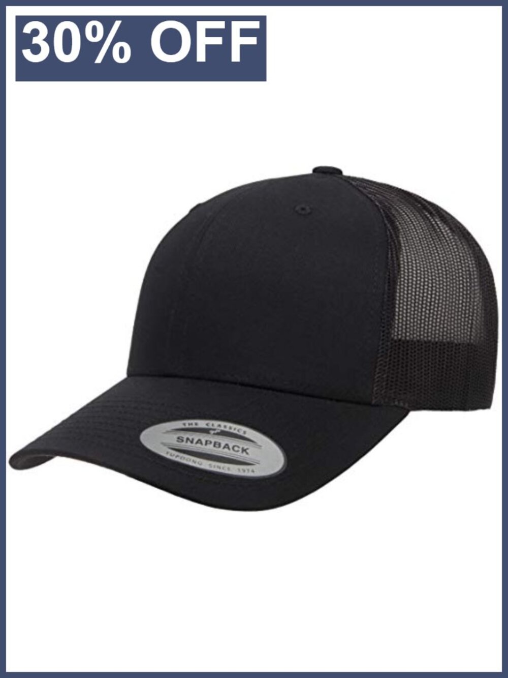 Retro Trucker Hat Baseball Cap Mid-Profile Wool-Like Texture